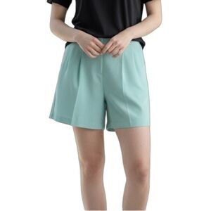Addition Elle Mint High-Waist Dressy Shorts